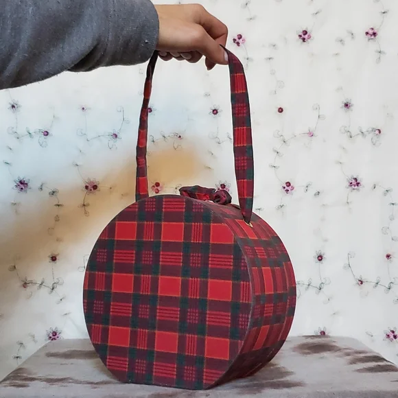 Vintage Tartan Plaid Train Case / Box Purse - Picture 7 of 9